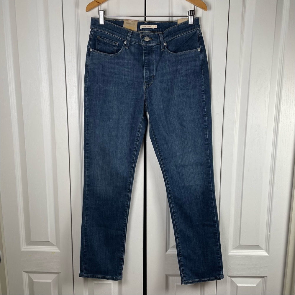 Levi's Classic Straight Jeans Women’s 10 Blue Medium Wash Denim Stretch Casual